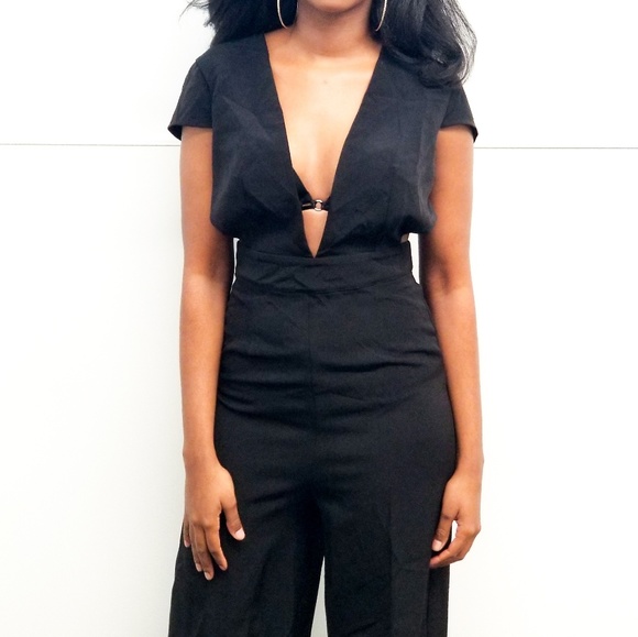 ASOS Tall plunge neck wide leg jumpsuit - Picture 6 of 6